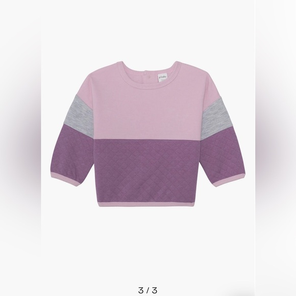 PL Baby By Petit Lem Quilted Colorblock Jogger Set - Picture 3 of 7